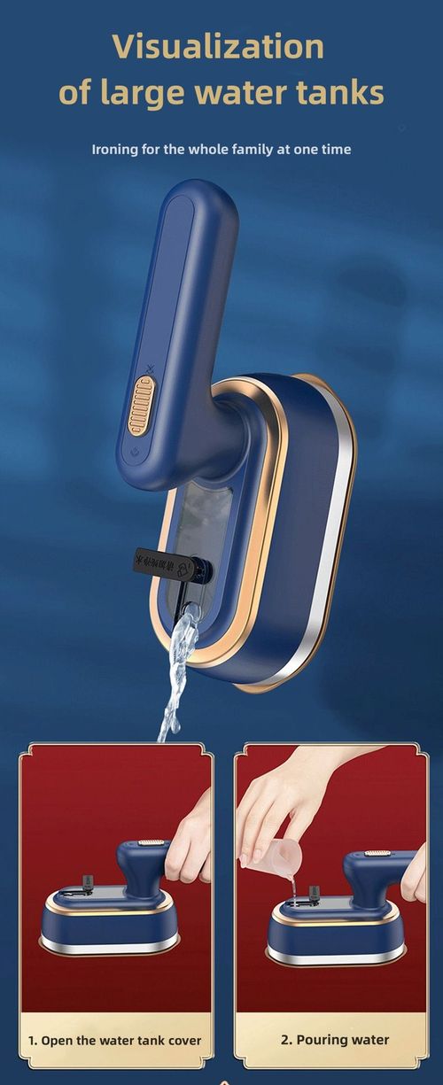 Business-level professional household ironing machine, portable mini vertical electric handheld folding electric iron for household, business and travel use (Sapphire Blue)