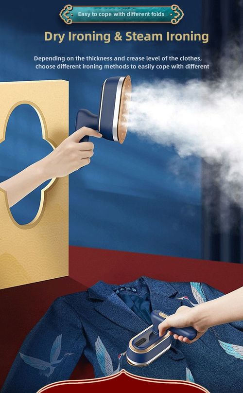 Business-level professional household ironing machine, portable mini vertical electric handheld folding electric iron for household, business and travel use (Sapphire Blue)