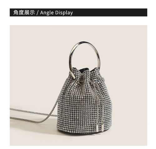 Rhinestone Evening Bag Bling Purse Sparkly Diamond Clutch Purse for Women Shoulder Handbag Cocktail Party Wedding Prom