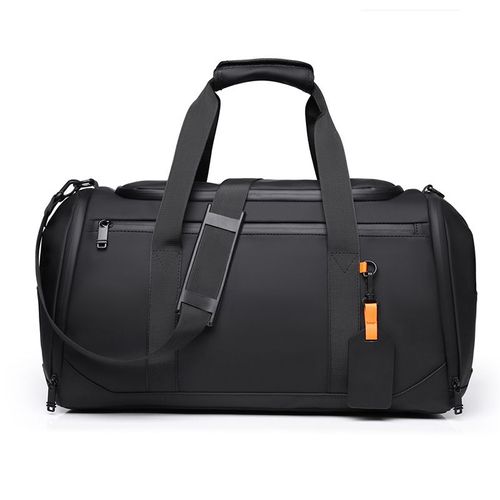 Large-capacity carry-on luggage bag with shoe compartment, dry and wet separation, lightweight and pressure-relieving, hand-held travel bag with retractable handle.