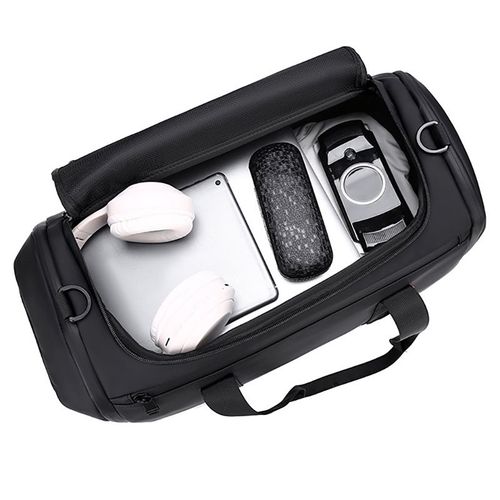 Large-capacity carry-on luggage bag with shoe compartment, dry and wet separation, lightweight and pressure-relieving, hand-held travel bag with retractable handle.