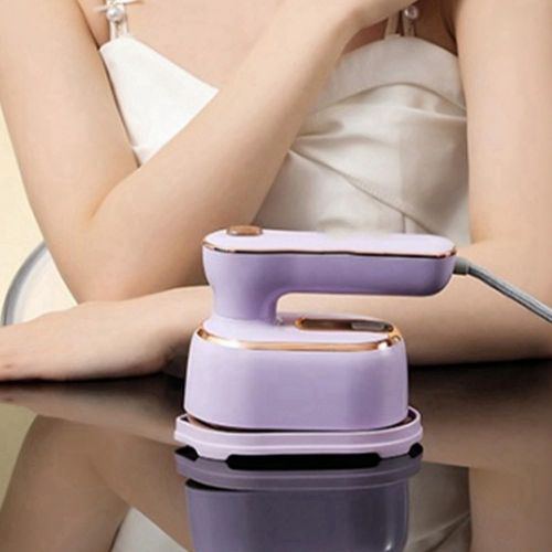 Travel Steamer for Clothes, 180° Rotary Garment Iron, 2in1 Dry and Wet Steamers, Portable Handheld Garment Irons, Wrinkle Remover Steamer Iron with Tip, Mini Electric Irons for Travel Home (Purple)