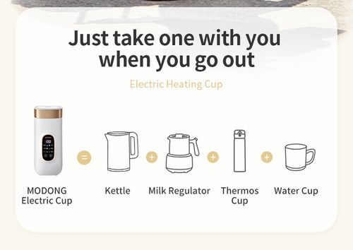 Electric hot water cup - stainless steel mini portable travel electric water warmer - 650ml insulated water jug