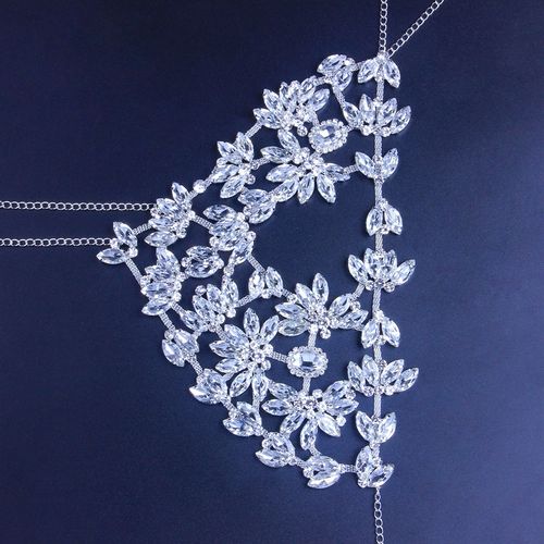 Cross-border Instagram influencers' identical extravagant and fashionable diamond masks as Halloween party accessories for earrings