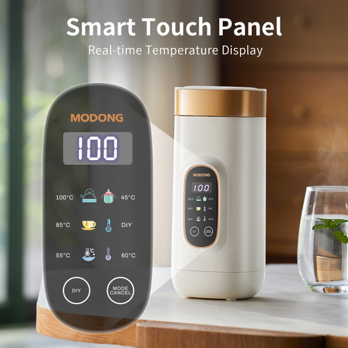 Electric hot water cup - stainless steel mini portable travel electric water warmer - 650ml insulated water jug