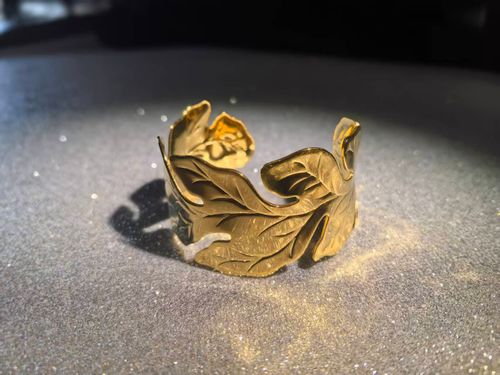 2025 Bestseller - Women's Leaf Design Golden Bracelet - Fashionable Golden Bracelet - Unstructured Open Style Wide-Wrist Sleeve Clasp Necklace - Jewelry Gift（Multiple styles are available for selection.））