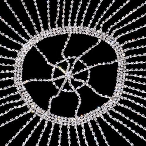 Tassel large waterdrop diamond hat accessory, crystal hair chain jewelry, dance party and wedding hair decoration