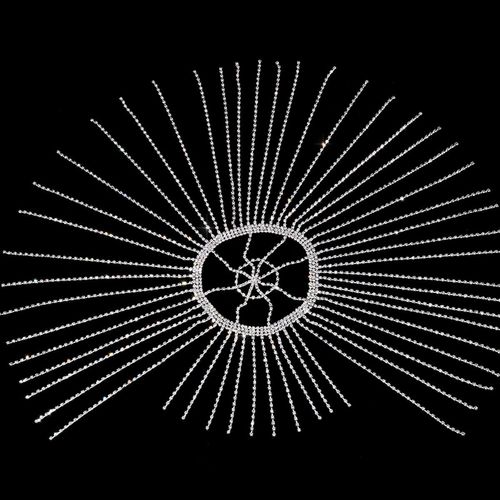 Tassel large waterdrop diamond hat accessory, crystal hair chain jewelry, dance party and wedding hair decoration