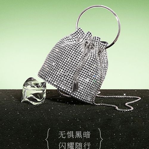 Rhinestone Evening Bag Bling Purse Sparkly Diamond Clutch Purse for Women Shoulder Handbag Cocktail Party Wedding Prom