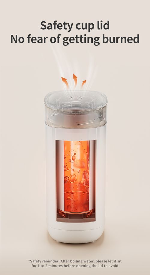 Electric hot water cup - stainless steel mini portable travel electric water warmer - 650ml insulated water jug