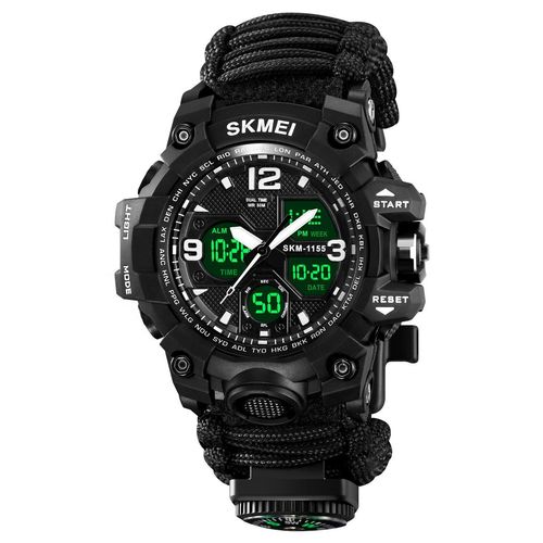 Tactical Sports Watch Military Waterproof Digital Analog Watch Men Outdoor Chronograph LED Watch with Gift Box Extra Strap 4 Colors
