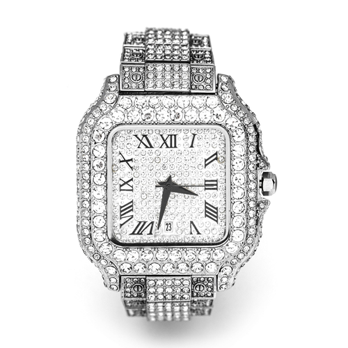 Luxury Diamond Men Women Watches Gold Watch Ladies Wrist Watch Luxury Rhinestone Unisex Bracelet Watches Female Clock 2025 New