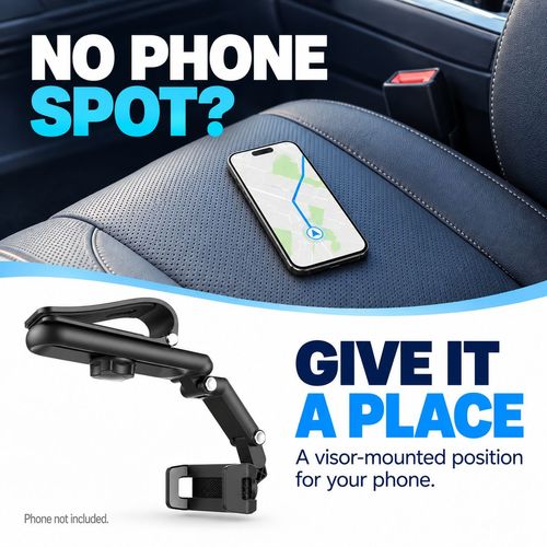 Adjustable Car Sun Visor Phone Holder