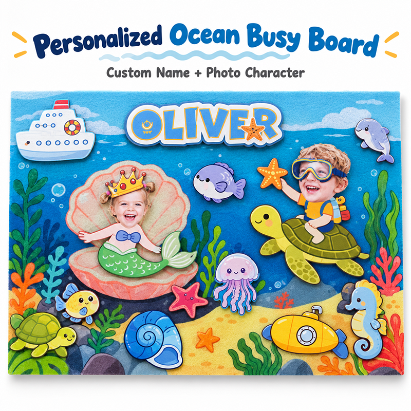 Ocean Style personalized felt activity board