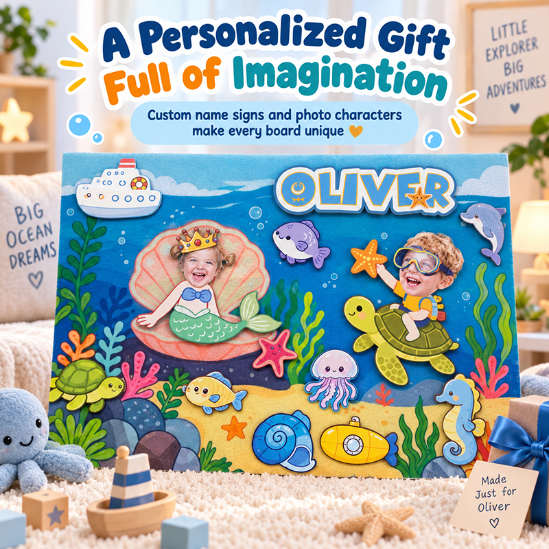Personalized felt activity board as a thoughtful children's gift