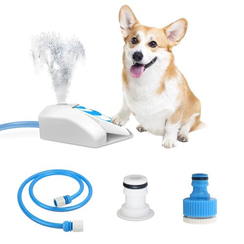 New pet foot-operated fountain to keep you cool in the summer, automatic water dispenser for dogs, push-type water dispenser