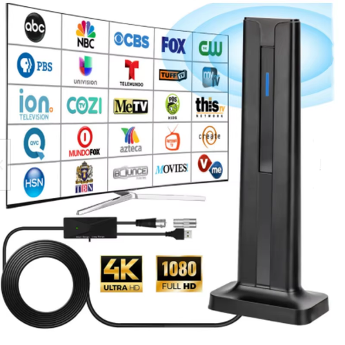4K TV Antenna Vertical Cross Border DVB-T High Gain 6dbi HD ATSC Digital Indoor ISDB-T 120 Mile