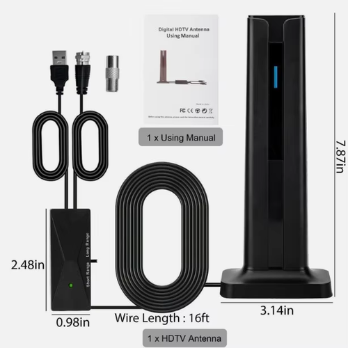 4K TV Antenna Vertical Cross Border DVB-T High Gain 6dbi HD ATSC Digital Indoor ISDB-T 120 Mile