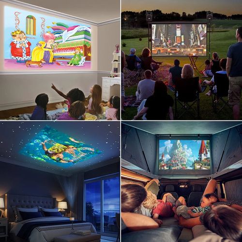 Topleo Android for Projector LED Head Light Screen 3d Laser Phone Child Screen Advertising Pocket Mini Projector