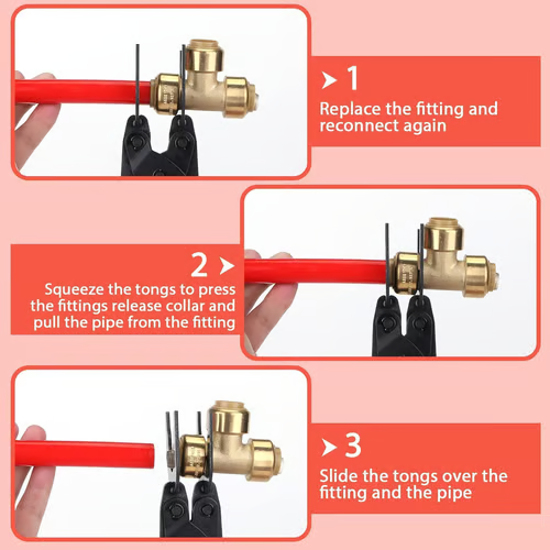 Disconnect Pliers - For Removing Brass Push-In, Push-In Connections