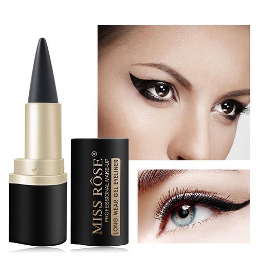 Quick-Drying Waterproof Non-Smudge Long-Lasting Black Color Eyeliner Cream