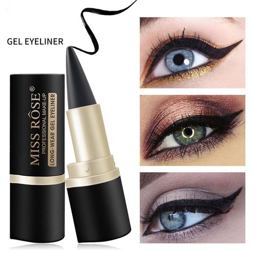 Quick-Drying Waterproof Non-Smudge Long-Lasting Black Color Eyeliner Cream