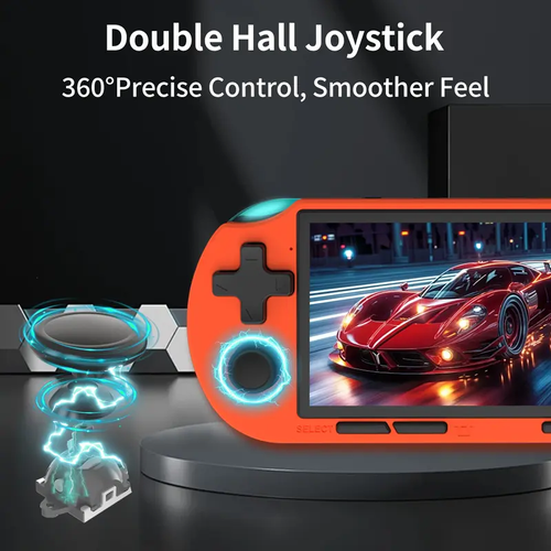 GAMINJA ANS16 Portable Handheld Gaming Console with 4.5 Inch IPS Screen, Handheld Size Portable Retro Video Games RGB Lights, Portable Gaming System, 14 Emulators Including Ps1 Gba Sfc, Rechargeable Portable Console, Handheld Game Consoles GAMINJA ANS16