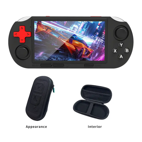 GAMINJA ANS16 Portable Handheld Gaming Console with 4.5 Inch IPS Screen, Handheld Size Portable Retro Video Games RGB Lights, Portable Gaming System, 14 Emulators Including Ps1 Gba Sfc, Rechargeable Portable Console, Handheld Game Consoles GAMINJA ANS16