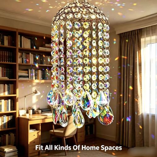 Colorful Crystal Wind Chime - Rainbow Light Decor