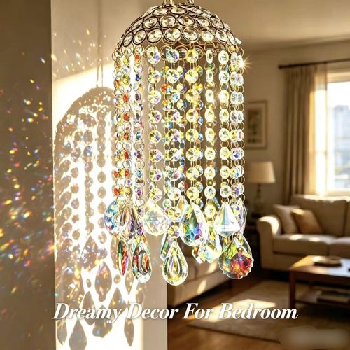 Colorful Crystal Wind Chime - Rainbow Light Decor