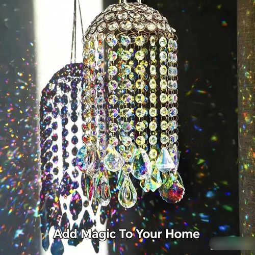 Colorful Crystal Wind Chime - Rainbow Light Decor