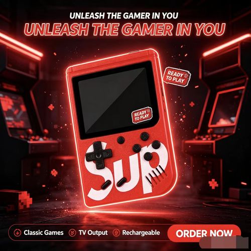 Built-in classic games, rechargeable, great for kids entertainment.