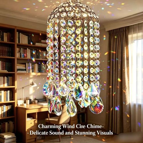 Colorful Crystal Wind Chime - Rainbow Light Decor