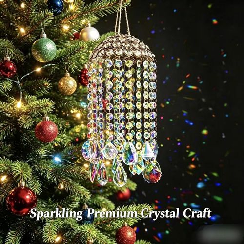 Colorful Crystal Wind Chime - Rainbow Light Decor