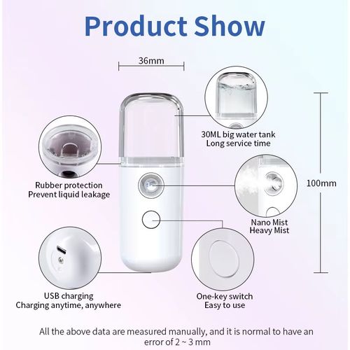 Mini Facial Moisture Meter with Nano Mist Sprayer