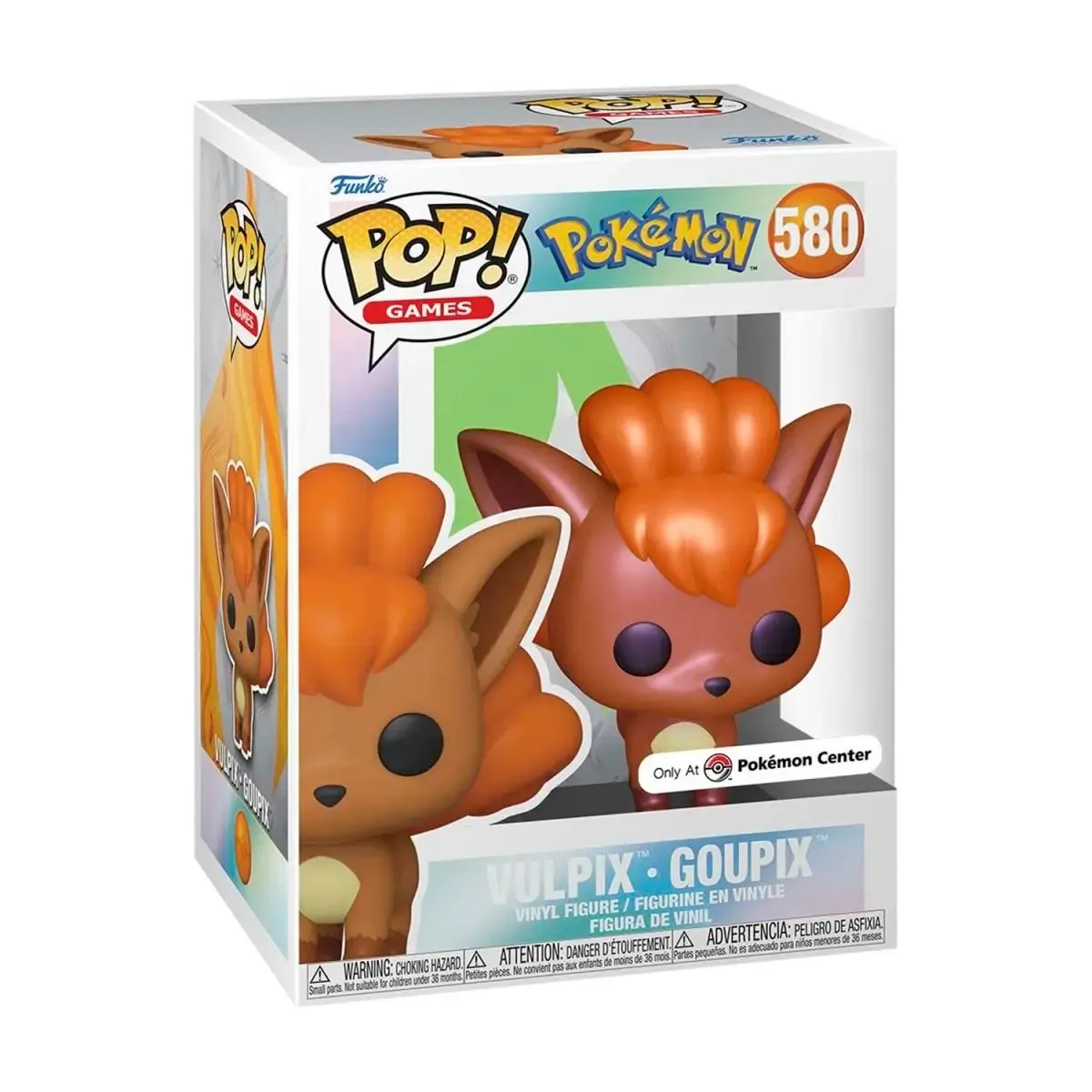 This Vulpix Pop! figure features a dazzling pearlescent finish, adding a vibrant touch to your collection. This highly collectible Funko figure is available exclusively at the Pokémon Center.