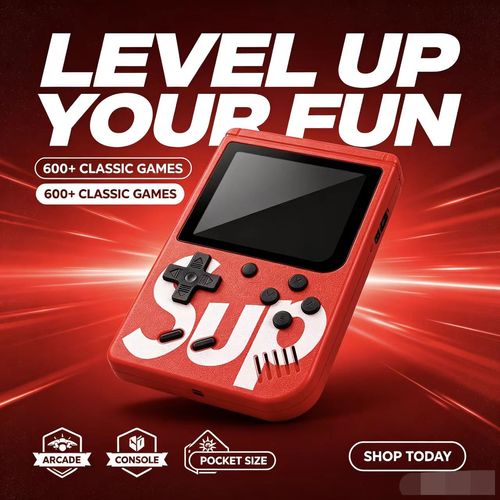 Built-in classic games, rechargeable, great for kids entertainment.