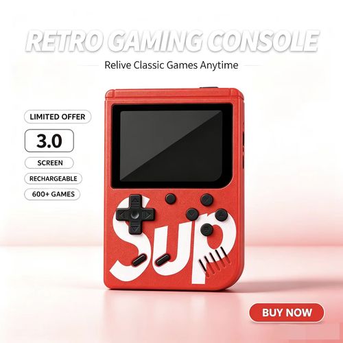 Built-in classic games, rechargeable, great for kids entertainment.