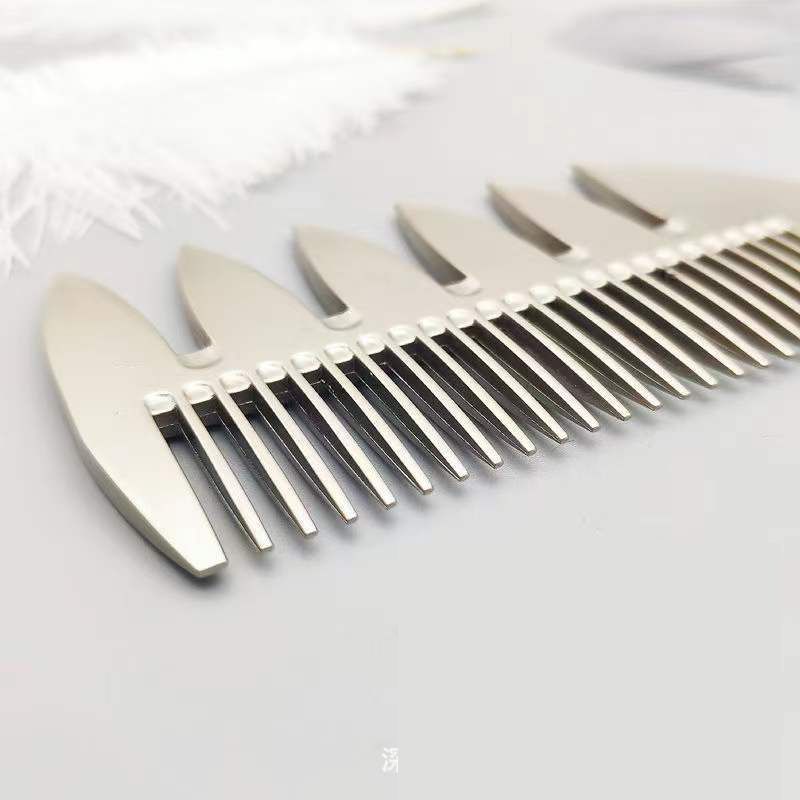 salon barber metal comb laser brand logo beauty barbershop comb wholesaler