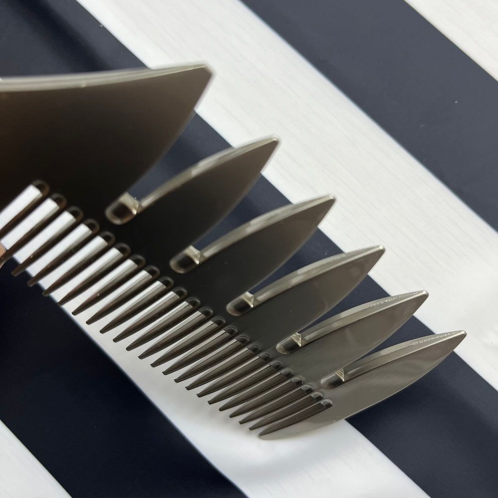 salon barber metal comb laser brand logo beauty barbershop comb wholesaler