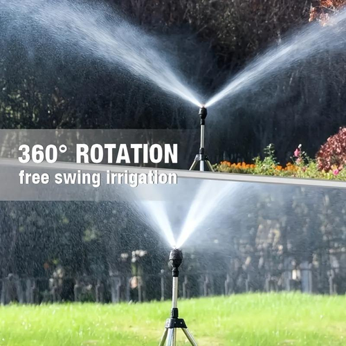 🌱Stainless Steel Rotary Irrigation Tripod Telescopic Support Sprinkler