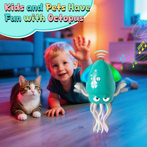 Dancing Octopus Toys, Crawling Octopus With Light And Music Toys Gifts