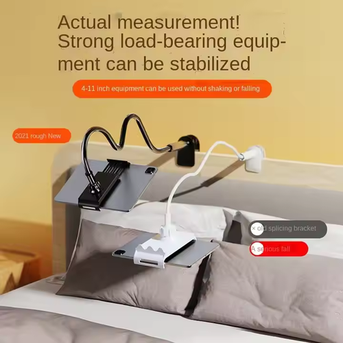 360-degree rotating tablet and phone stand, adjustable bedside stand with flexible screw base, suitable for all tablets and smartphones🛌📲