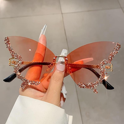 Stylish Diamond Butterfly Sunglasses