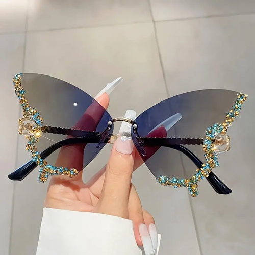 Stylish Diamond Butterfly Sunglasses
