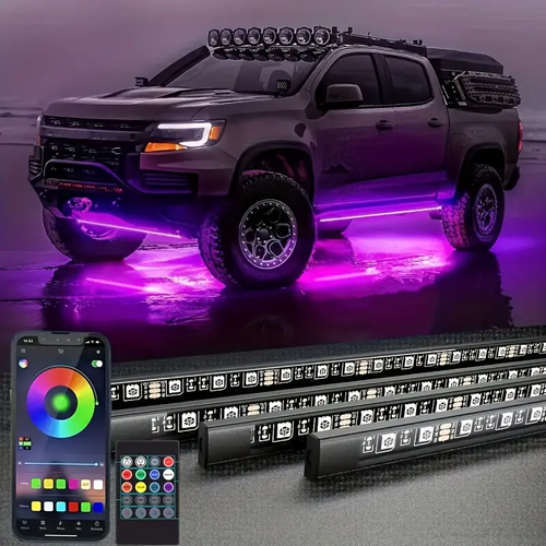 ✨ Smart APP LED Car Underglow Lights – 16M Colors & Music Sync（Suitable for any car model）