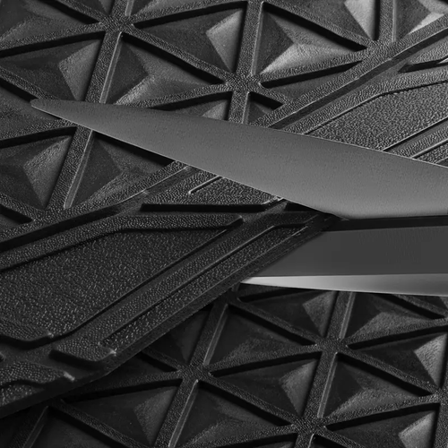 CAR PASS Bling Diamond Rhombus Rubber Leather Car Floor Mats All-Weather for Car Full Set Durable Anti-Slip（Suitable for any car model）🚘