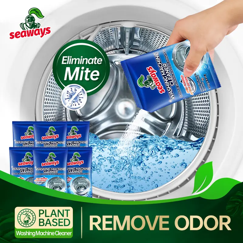 6 PCS Seaways Washing Machine Cleaner -125g large capacity, powerful odor Eliminator, for all types of washing machine