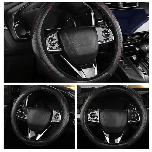 🚗Breathable Leather Car Steering Wheel Cover – Anti-Slip, Stylish & Protective（Suitable for any car model）