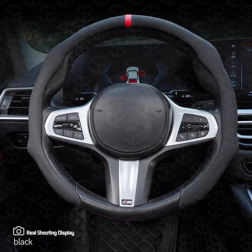 ✨🚘 Upgrade Your Ride —Napa Nappa Leather 5D Universal Steering Wheel Cover UltraBreathable